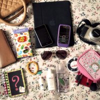 Inside a blogger's bag